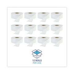 Boardwalk B6111 3-1/2 in. x 2000 ft. JRT Jr. 1-Ply Bath Tissue - Jumbo, White (12/Carton)