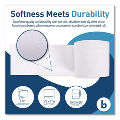 Boardwalk 2-Ply Septic Safe Toilet Tissue - White (96/Carton)