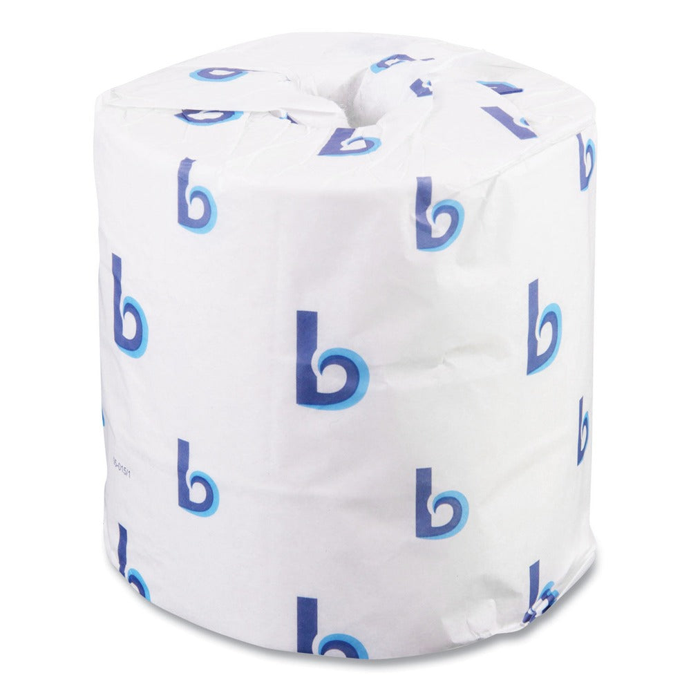 Boardwalk 4.5 in. x 4.5 in. 2-Ply Septic Safe Toilet Tissue - White (96/Carton)
