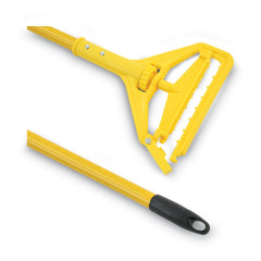 Boardwalk 60 in. Quick Change Side-Latch Plastic Mop Head Aluminum Handle - Yellow