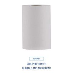Boardwalk 8 in. x 350 ft. 1-Ply Hardwound Nonperforated Paper Towels - White (12/Carton)