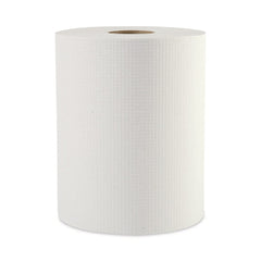 Boardwalk 2 in. Core 1-Ply 8 in. x 600 ft. Hardwound Paper Towels - White (12/Carton)