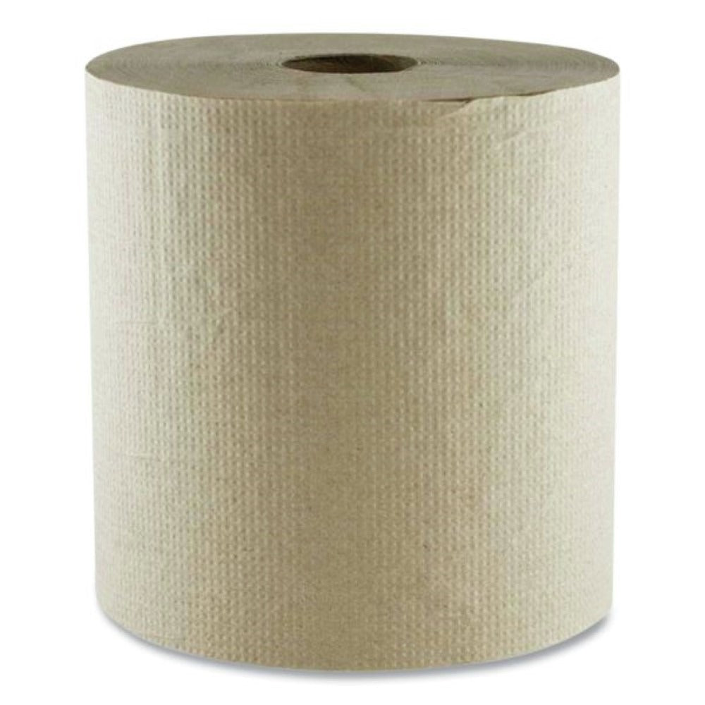 Boardwalk Hard Wound Towel, 1-Ply, 8-in x 700 ft, Brown, 6 Rolls/Carton