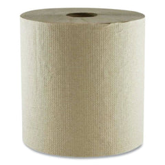 Boardwalk Hard Wound Towel, 1-Ply, 8-in x 700 ft, Brown, 6 Rolls/Carton