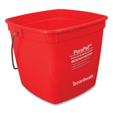 Boardwalk PuraPail 6 qt. Polypropylene Bucket - Red/White