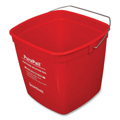 Boardwalk PuraPail 6 qt. Polypropylene Bucket - Red/White