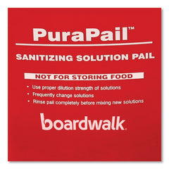 Boardwalk PuraPail 6 qt. Polypropylene Bucket - Red/White