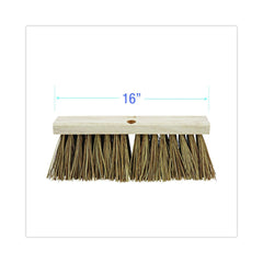 Boardwalk 6.25 in. Palmyra Fiber Bristles 16 in. Brush Street Broom Head - Brown