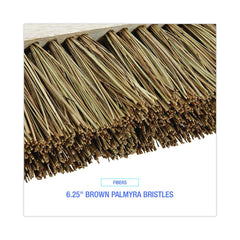 Boardwalk 6.25 in. Palmyra Fiber Bristles 16 in. Brush Street Broom Head - Brown