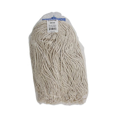 Boardwalk BWK720C 20 oz. Economical Lie-Flat Cotton Fiber Mop Head - White (12/Carton)