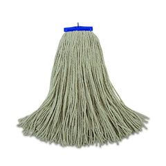 Boardwalk 24 oz. Cut-End Lie-Flat Cotton Wet Mop Head - White (12/Carton)