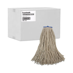 Boardwalk 24 oz. Cut-End Lie-Flat Cotton Wet Mop Head - White