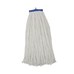Boardwalk 24 oz. Cut-End Lie-Flat Rayon Wet Mop Head - White (12/Carton)