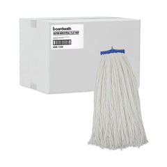 Boardwalk 24 oz. Cut-End Lie-Flat Rayon Wet Mop Head - White (12/Carton)
