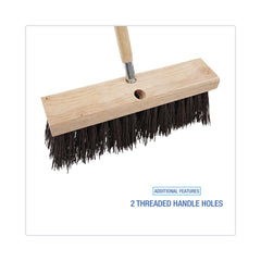 Boardwalk 6.25 in. Polypropylene Bristles 16 in. Brush Street Broom Head - Brown