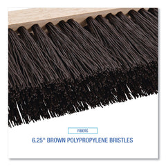 Boardwalk 6.25 in. Polypropylene Bristles 16 in. Brush Street Broom Head - Brown