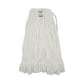 Boardwalk Enviro Clean Looped Mop Head With Tailband - Large, White (12/Carton)