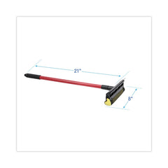 Boardwalk 21 in. Handle 8 in. Wide Blade General-Duty Squeegee - Black/Red