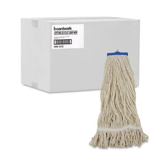 Boardwalk 24 oz. Lie-Flat Cotton Fiber Mop Head - White (12/Carton)