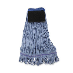 Boardwalk Loop-End Mop Head with Scrub Pad - Medium, Blue (12/Carton)