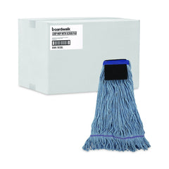Boardwalk BWK903BL Loop-End Cotton with Scrub Pad Mop Head - Large (12/Carton)