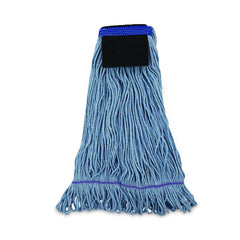 Boardwalk BWK903BL Loop-End Cotton with Scrub Pad Mop Head - Large (12/Carton)