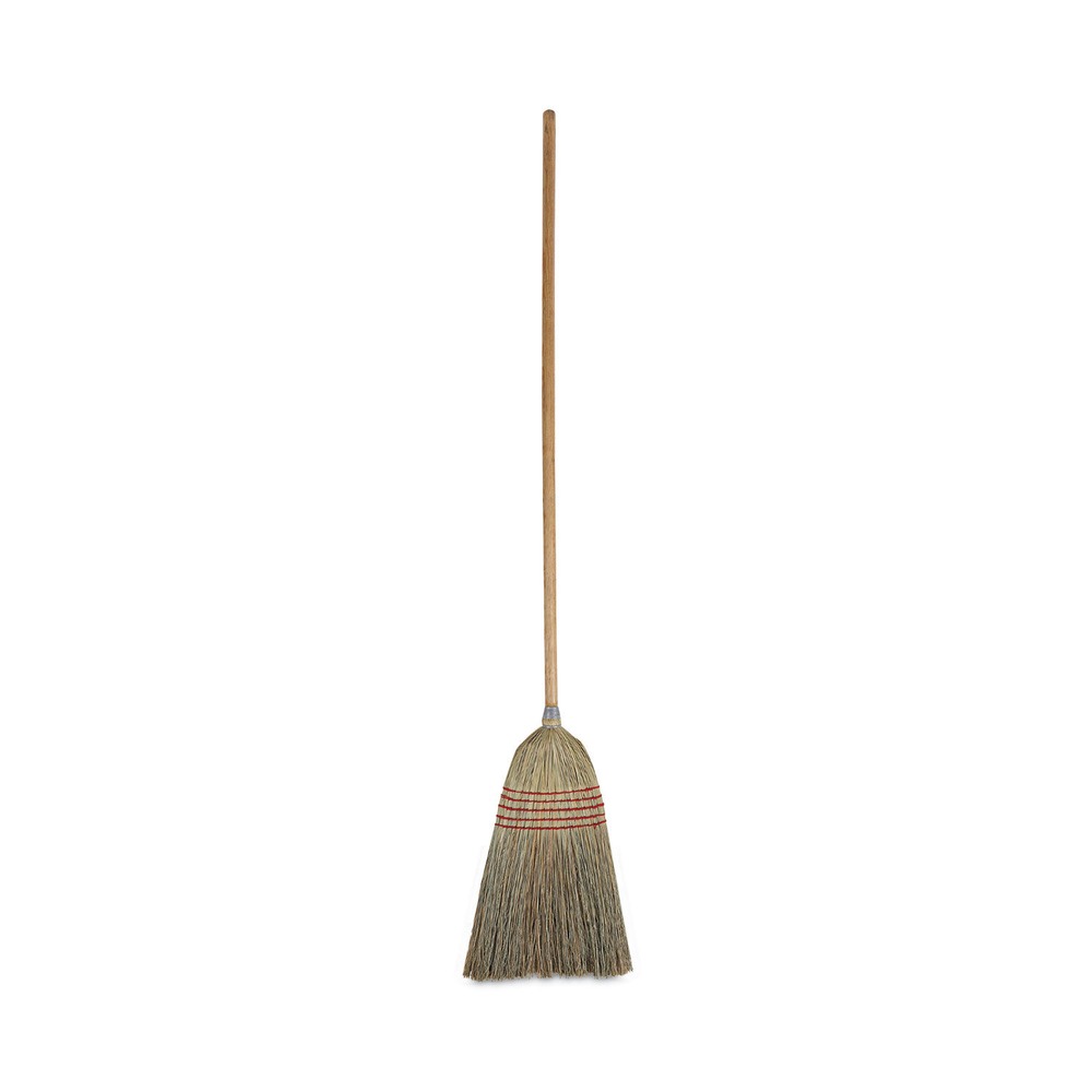 Boardwalk 55 in. Overall Length Parlor Broom with Corn Fiber Bristles - Natural