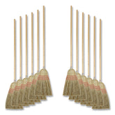 Boardwalk BWK926YCT 56 in. Yucca/Corn Fiber Bristles Parlor Broom - Natural (12/Carton)