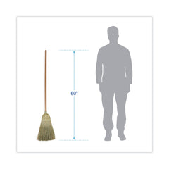 Boardwalk 60 in. Corn Brooms - Black/Natural (6/Carton)