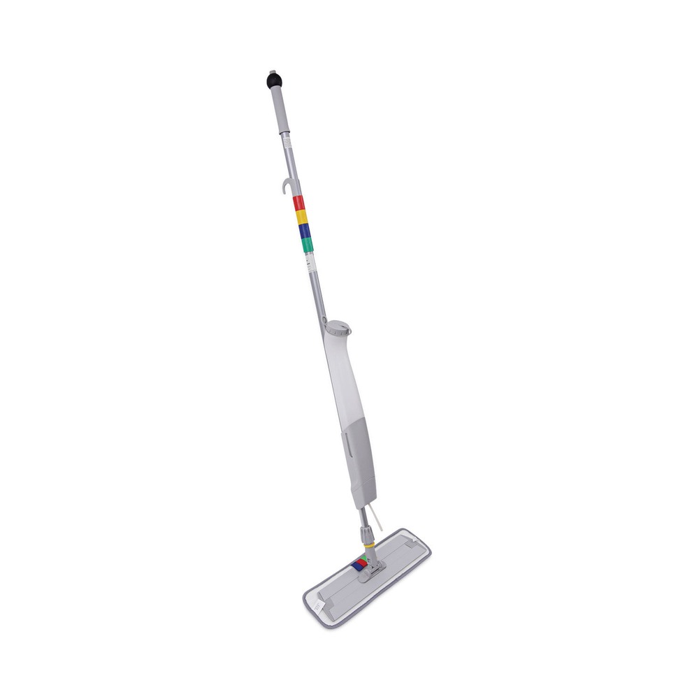Boardwalk 5 in. x 18 in. Blue Microfiber Head and 59 in. Gray Aluminum/Polypropylene Handle Bucketless Microfiber Mop System (1-Kit)