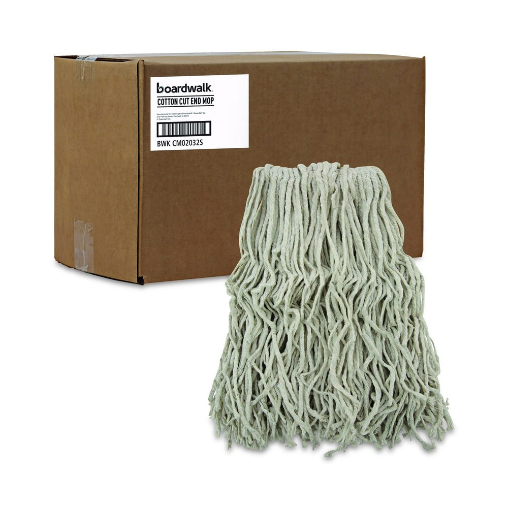 Boardwalk #32 Cut-End Cotton Mop Head - White (12/Carton)