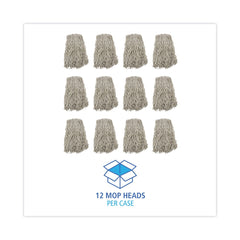Boardwalk #32 Cut-End Cotton Mop Head - White (12/Carton)