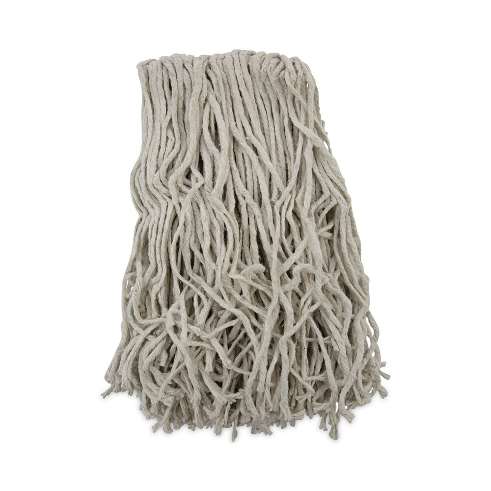 Boardwalk 16 oz. Cut-End Banded Cotton Banded Mop Head - White (12/Carton)