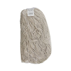 Boardwalk BWKCM22024 24 oz. Lie-Flat Head Cotton Fiber Mop Heads - White (12/Carton)