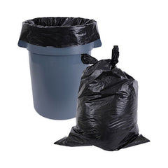 Boardwalk 60 Gallon 2.7 mil 38 in. x 63 in. Industrial Drum Liners Rolls - Black (50/Carton)
