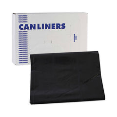 Boardwalk 60 Gallon 1.7 mil 38 in. x 58 in. Flat Pack Linear Low Density Industrial Can Liners - Black (100/Carton)
