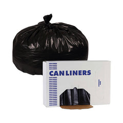 Boardwalk H8647WKK 56 Gallon 1.7 mil 43 in. x 47 in. Flat Pack Linear Low Density Industrial Can Liners - Black (100/Carton)