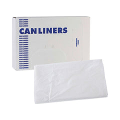 Boardwalk Z8648VNK 43 in. x 48 in. 56 gal. 16 mic High Density Industrial Can Liners - Natural (200/Carton)