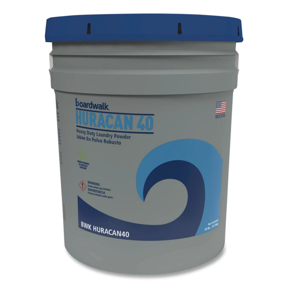 Boardwalk 40 lbs. Pail Low Suds Industrial Powder Laundry Detergent - Fresh Lemon Scent