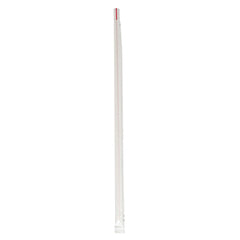 Boardwalk BWKJSTW1025RW 10.25 in. Wrapped Jumbo Polypropylene Straws - Red/White Striped (2000/Carton)