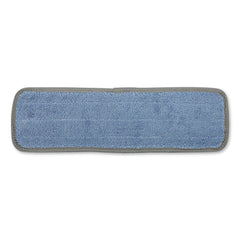Boardwalk 18 in. x 5 in. Hook and Loop Back Split Microfiber Mop Head - Blue (1 Dozen)