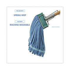 Boardwalk Microfiber Looped-End Wet Mop Head - Medium, Blue