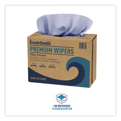 Boardwalk 8.26 in. x 16.75 in. Hydrospun Wipers - Blue (1000/Carton)