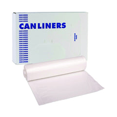 Boardwalk Z6037XNKR01 30 in. x 37 in. 30 Gallon 16 mic High Density Industrial Coreless Roll Can Liners - Natural (500/Carton)