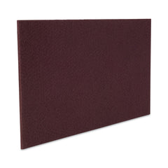 Boardwalk 28 in. x 14 in. Deep Scrub Pads - Maroon (10/Carton)