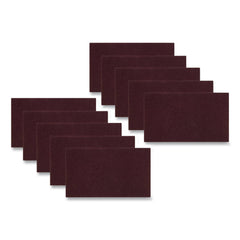 Boardwalk 28 in. x 14 in. Deep Scrub Pads - Maroon (10/Carton)