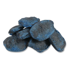 Boardwalk 3 in. x 2.5 in. Steel Wool Soap Pads - Blue (12/Carton)