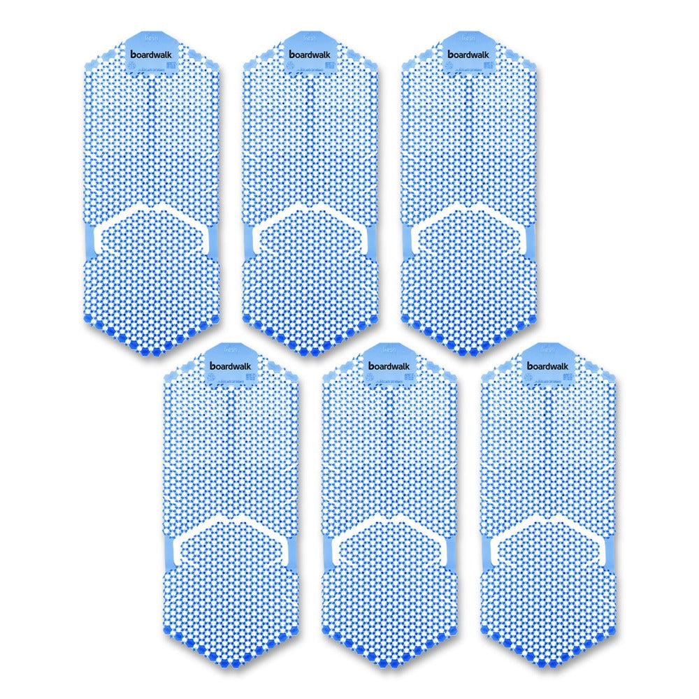 Boardwalk TSU-P-006I006I-06-AAS80 5.22 oz Vertical Urinal Screen - Cotton Blossom Scent/Blue (6/Carton)