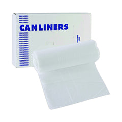 Boardwalk Z4833RNKR01 16 Gallon 6 mic 24 in. x 33 in. Perforated Roll High-Density Can Liners - Natural (50 Bags/Roll, 20 Rolls/Carton)