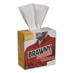 Georgia-Pacific 9 in. x 12.5 in. Heavyweight HEF Disposable Shop Towels - White (176/Box, 10 Boxes/Carton)